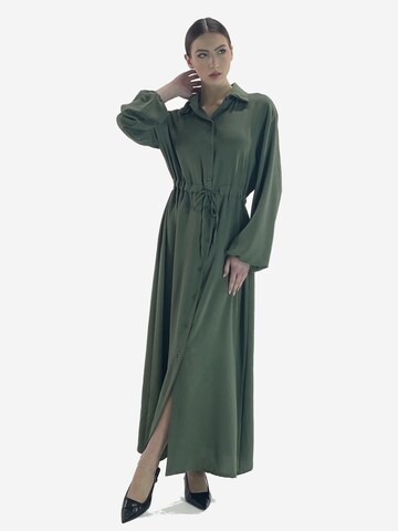 Elara Kleid in Grün: Vorderseite