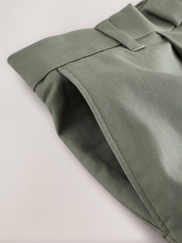 Next - Tapered Calças com pregas em verde