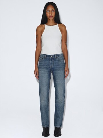 Dr. Denim Slimfit Jeans 'Straw Mid Slim' in Blauw