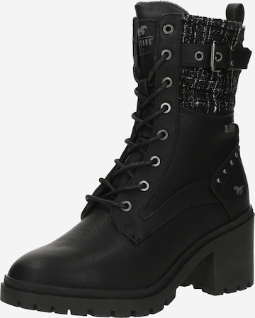 MUSTANG Botki sznurowane w kolorze czarny: przód