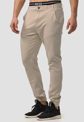 INDICODE JEANS Tapered Broek 'Zannes' in Beige