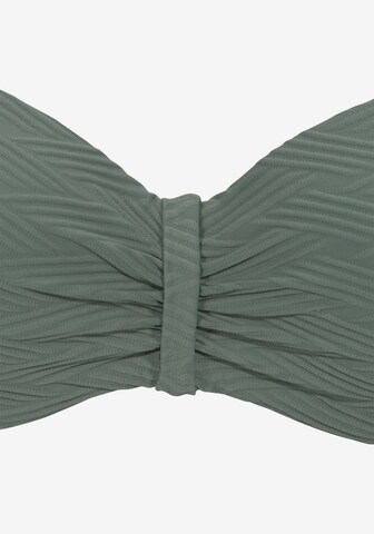 SUNSEEKER Bandeau Bikini Top in Green