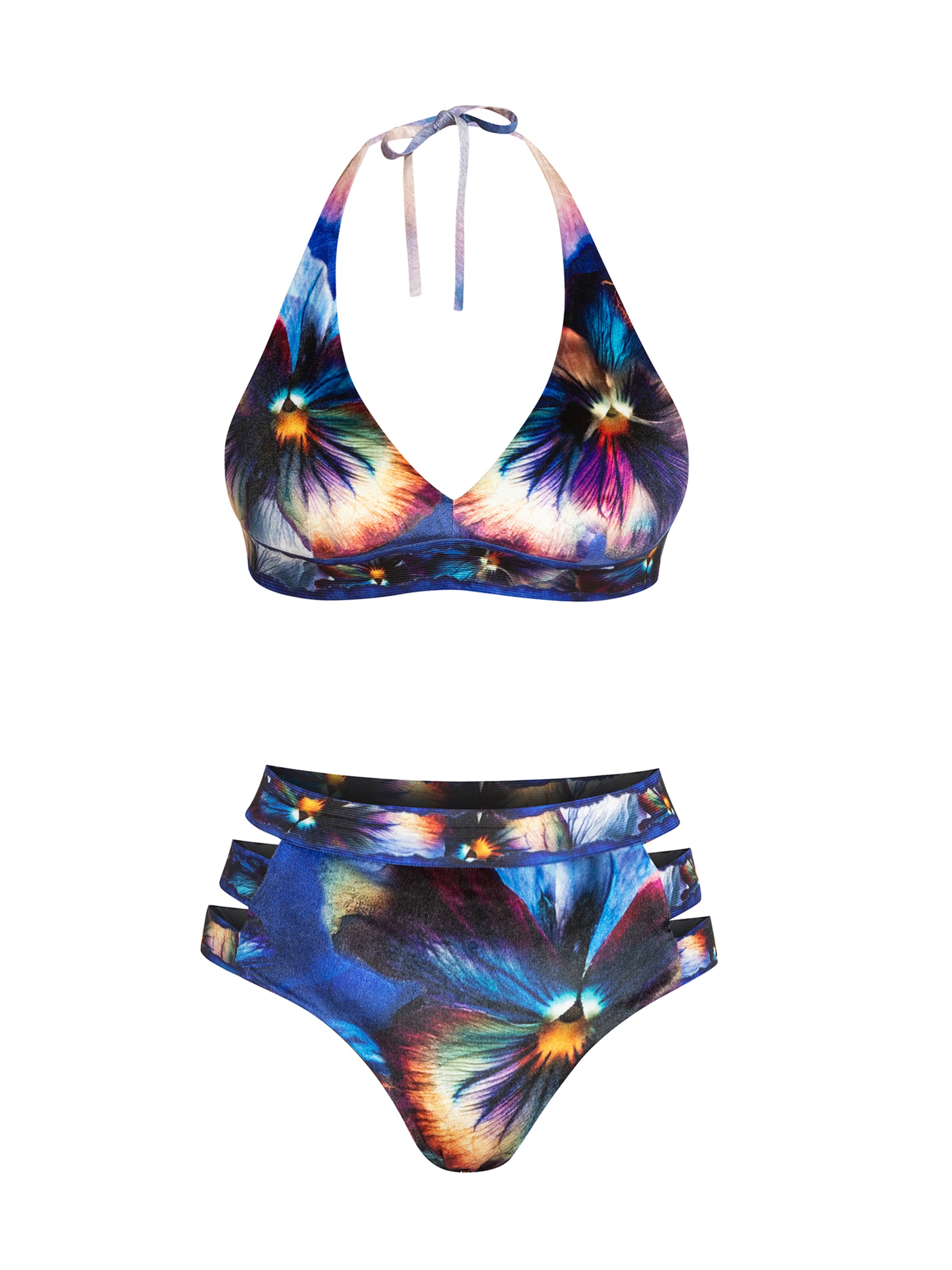 JIORO Triangel Bikinitop 'VIOLET' in Gemengde kleuren