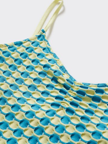 MANGO Letní šaty 'WATER' – modrá