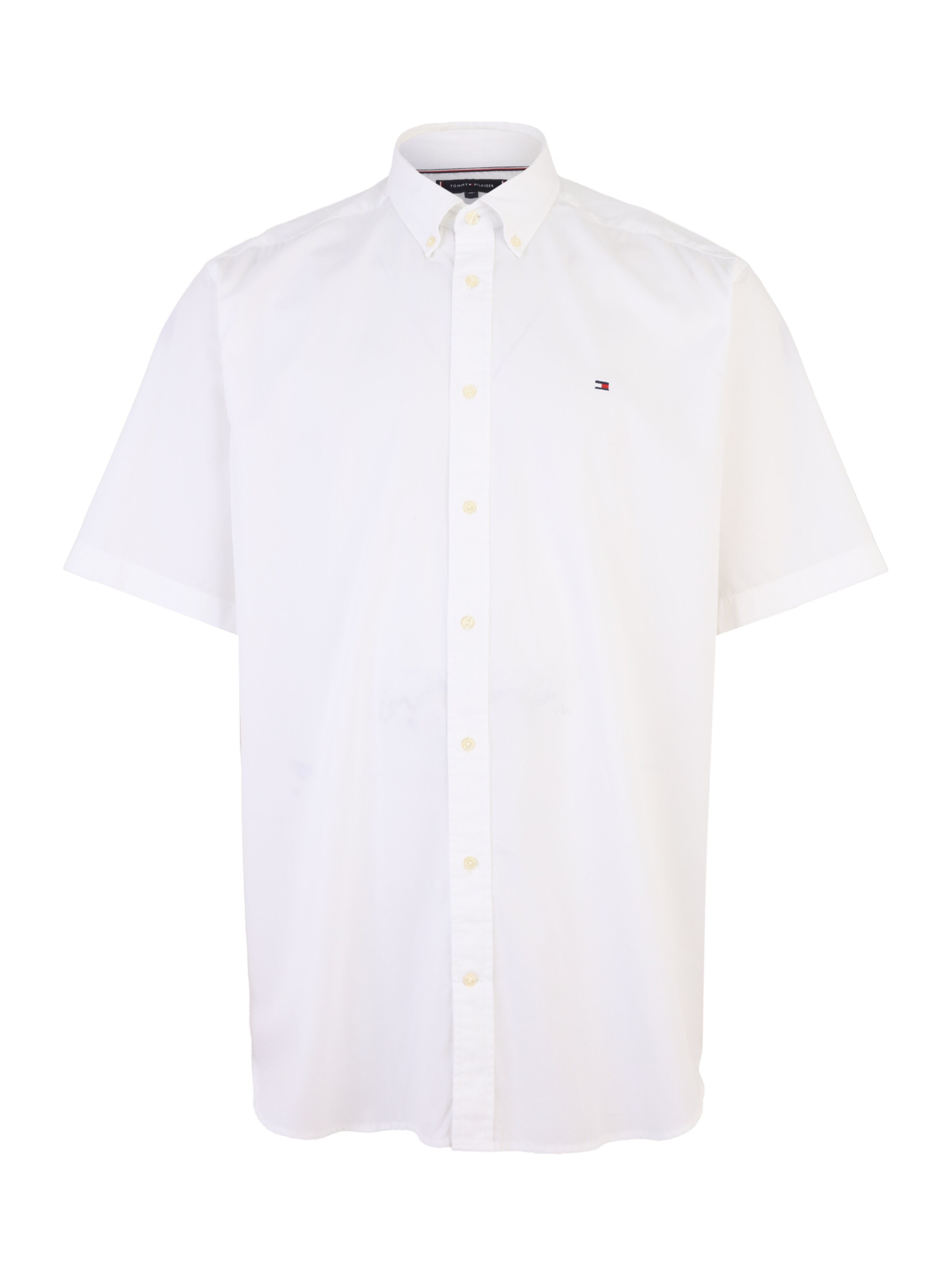 Tommy Hilfiger Big & Tall Regular Fit Paita 'FLEX' värissä valkoinen: etupuoli