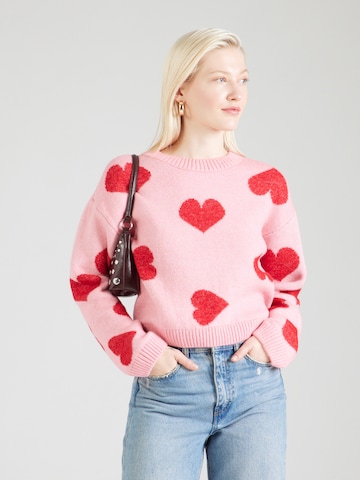 ONLY Πουλόβερ 'ONLHAPPIE' σε ροζ: μπροστά