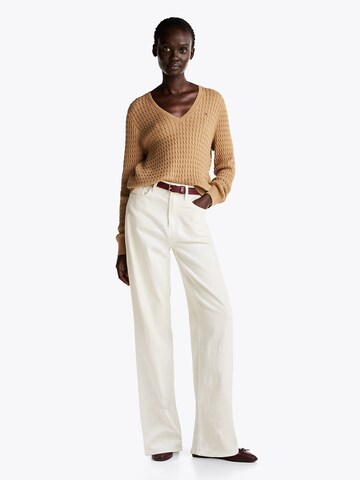 TOMMY HILFIGER Pullover in Braun