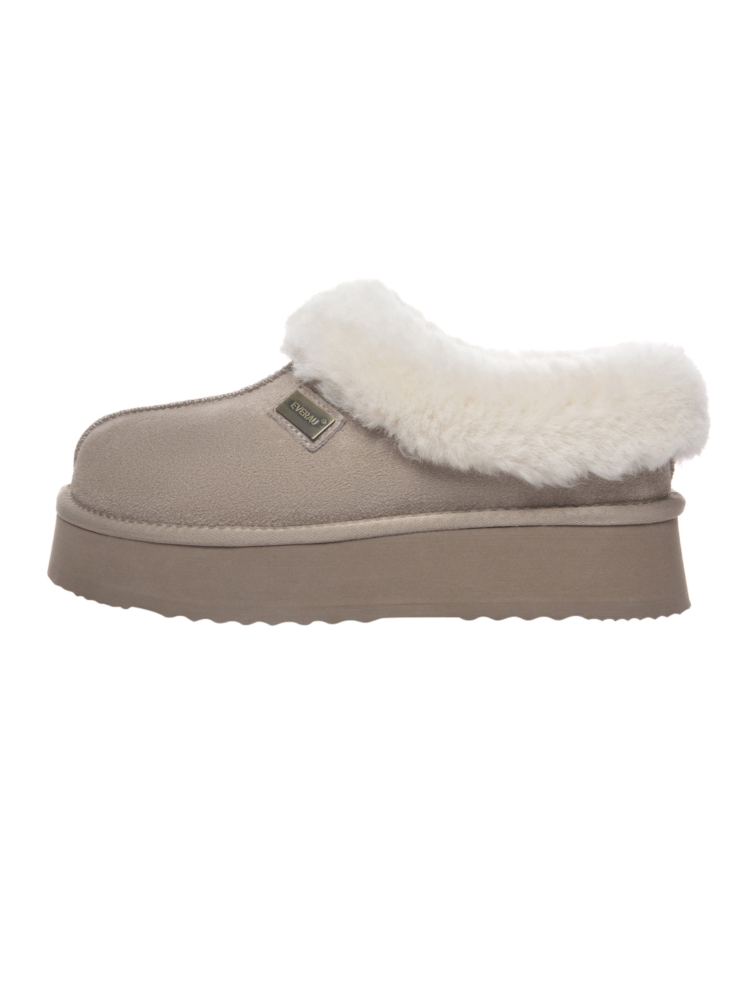 Everau Huisschoenen 'Topknot' in Beige: voorkant