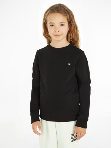 Calvin Klein Jeans Sweatshirt in Zwart: voorkant