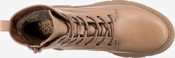 Apple of Eden Lace-Up Ankle Boots 'Castle' in Beige