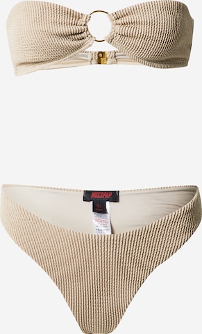 Bandeau Bikini Misspap en beige : devant