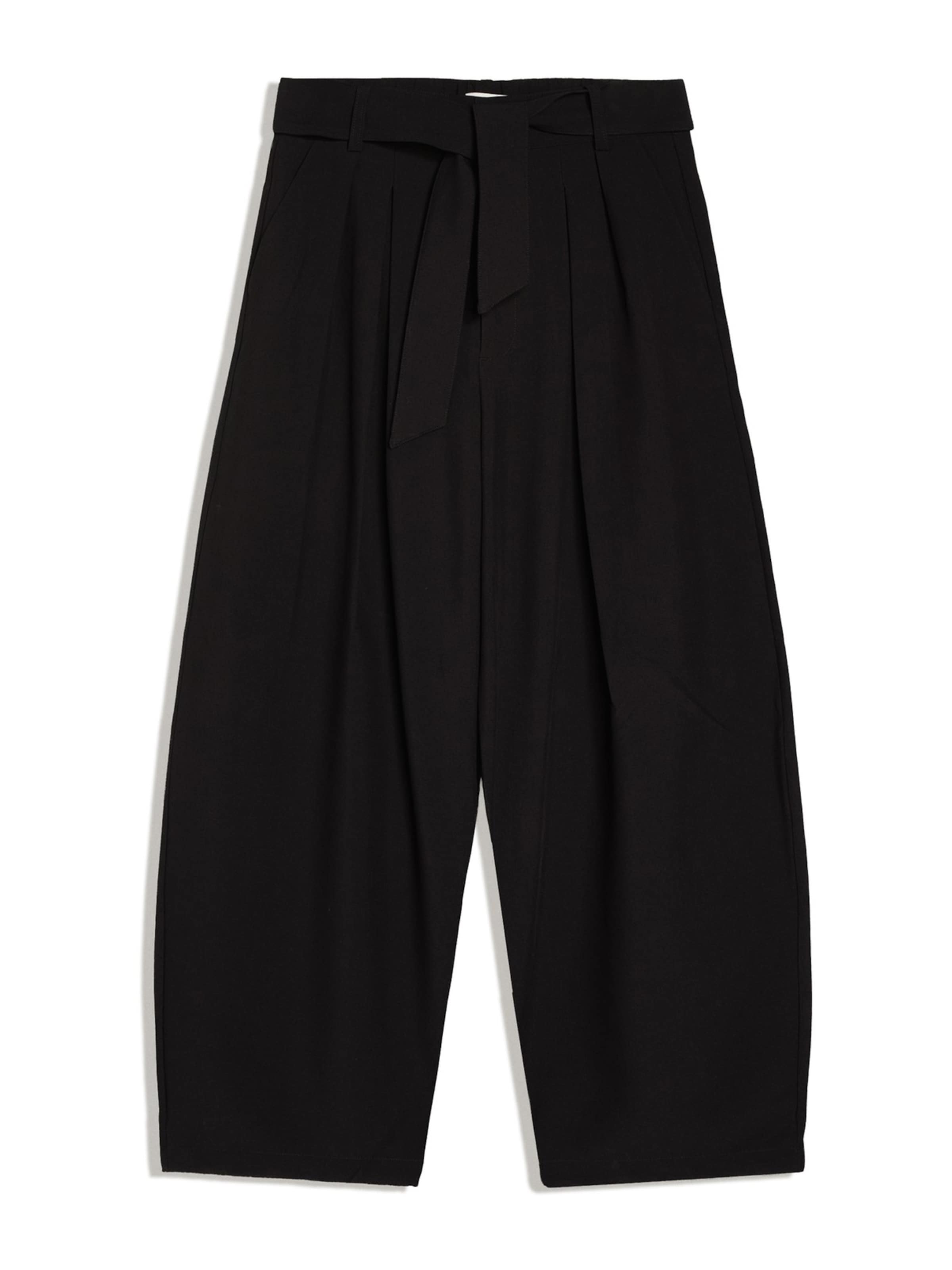 Bershka Pleat-Front Pants in 50-52 in Black, Item view