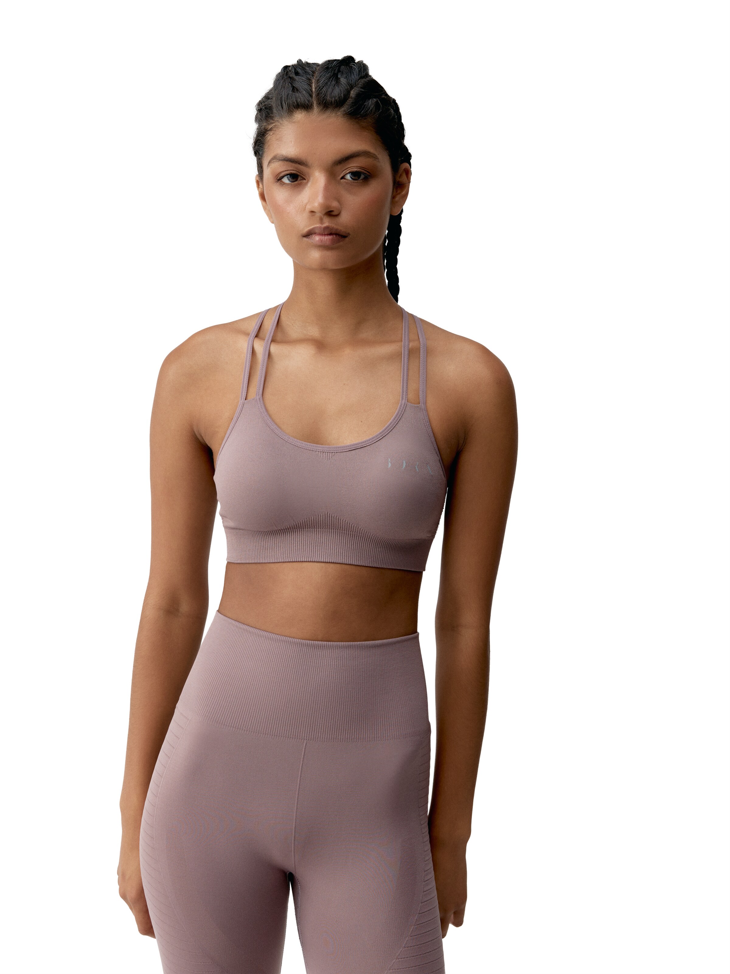 Born Living Yoga Sporttop ' Hatha ' in Roze: voorkant