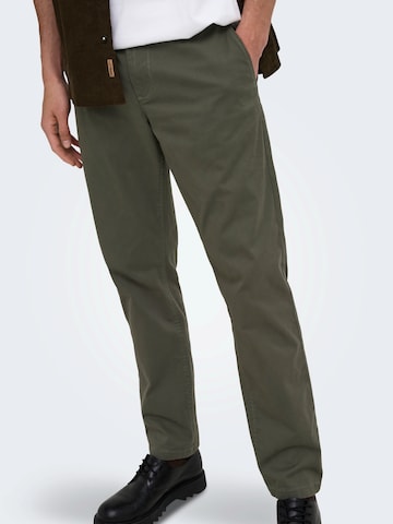 Only & Sons Regular Chino trousers 'ONSWEFT' in Green