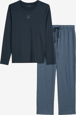 Marc O'Polo Pajamas long ' Mix N Match Cotton ' in Blue: front