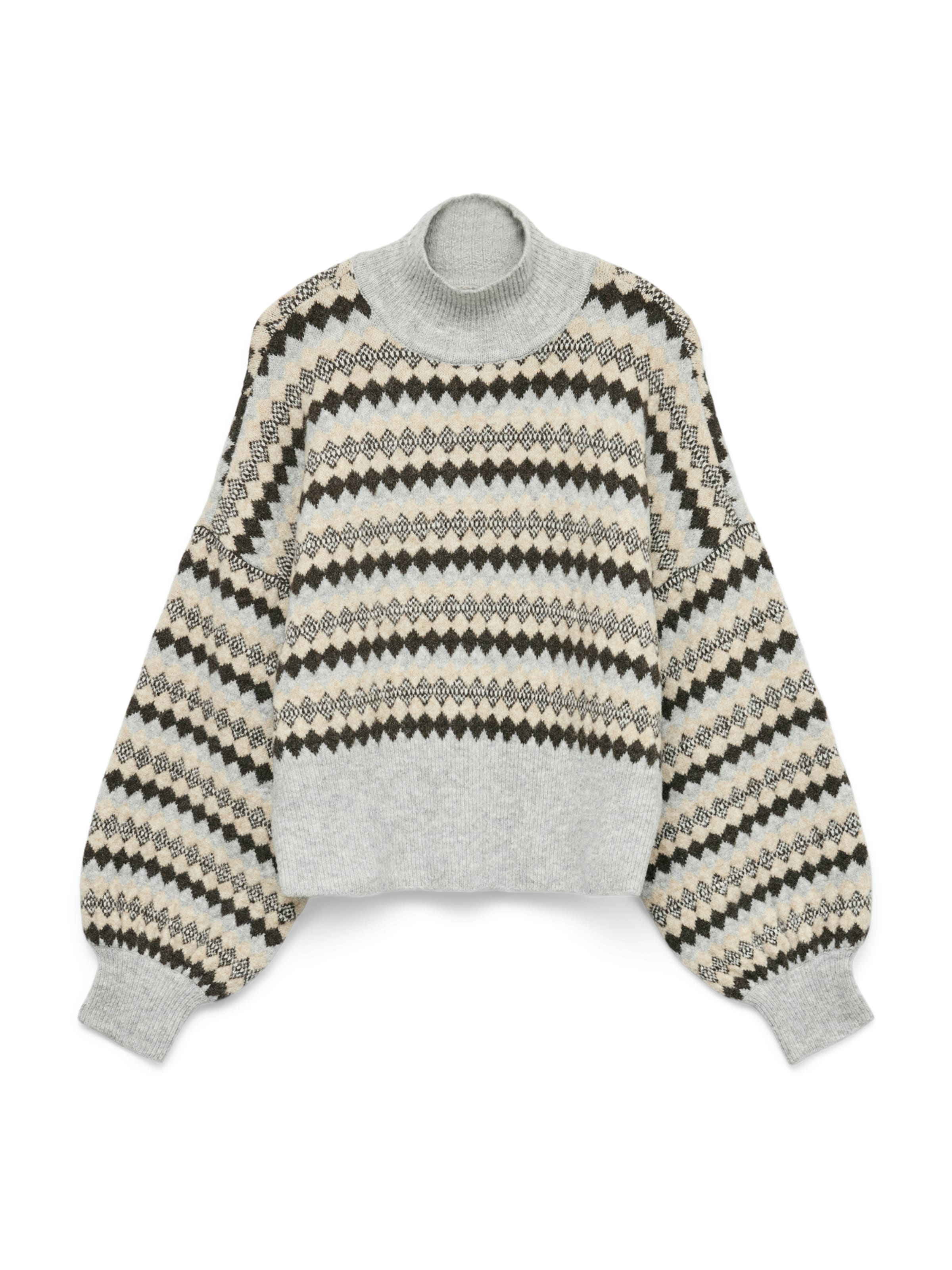 VERO MODA Trui 'VMGAIVA' in Grijs: voorkant