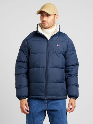 Tommy Jeans Зимняя куртка в Синий: спереди