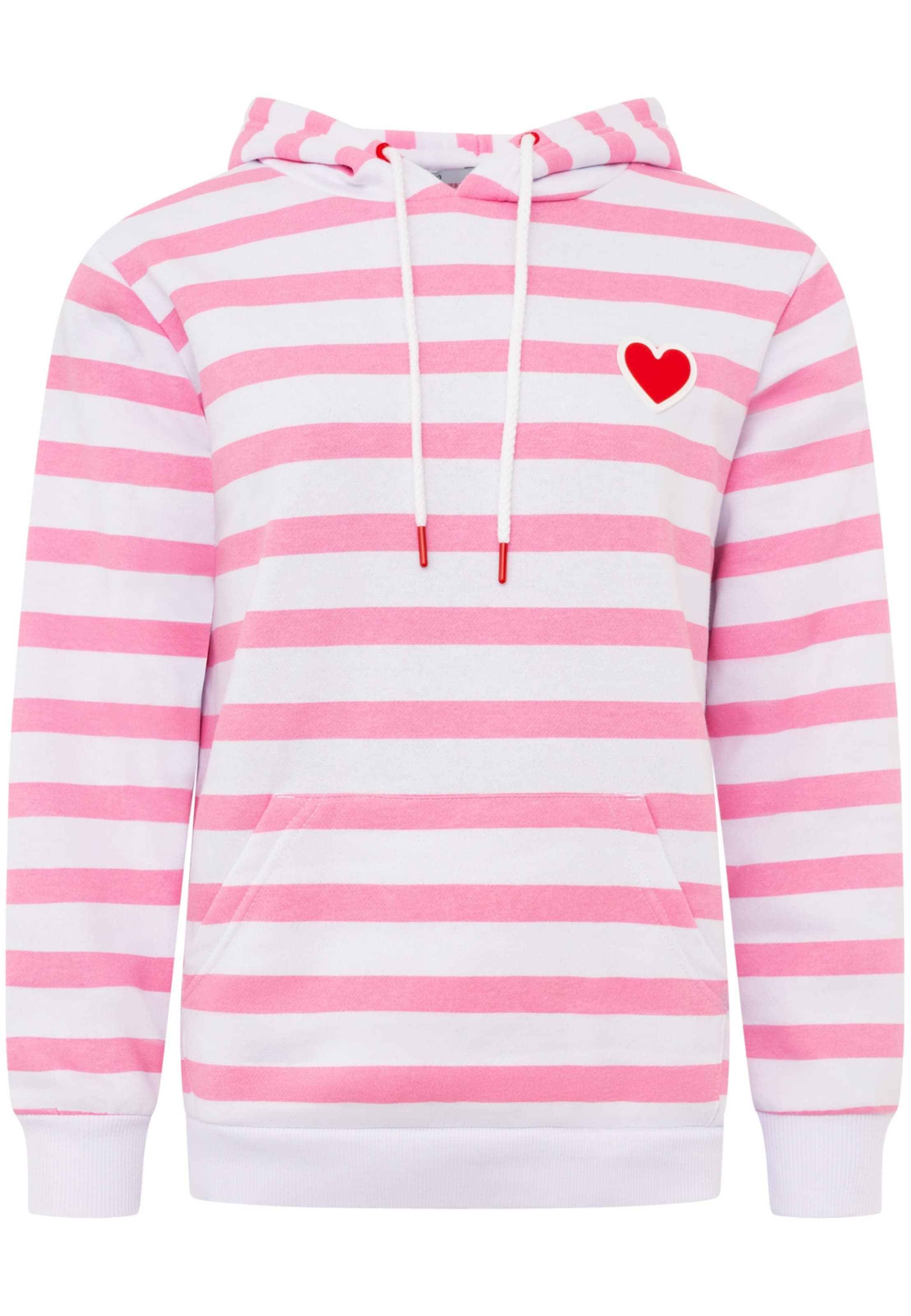 Sweat-shirt Zwillingsherz en rose : devant