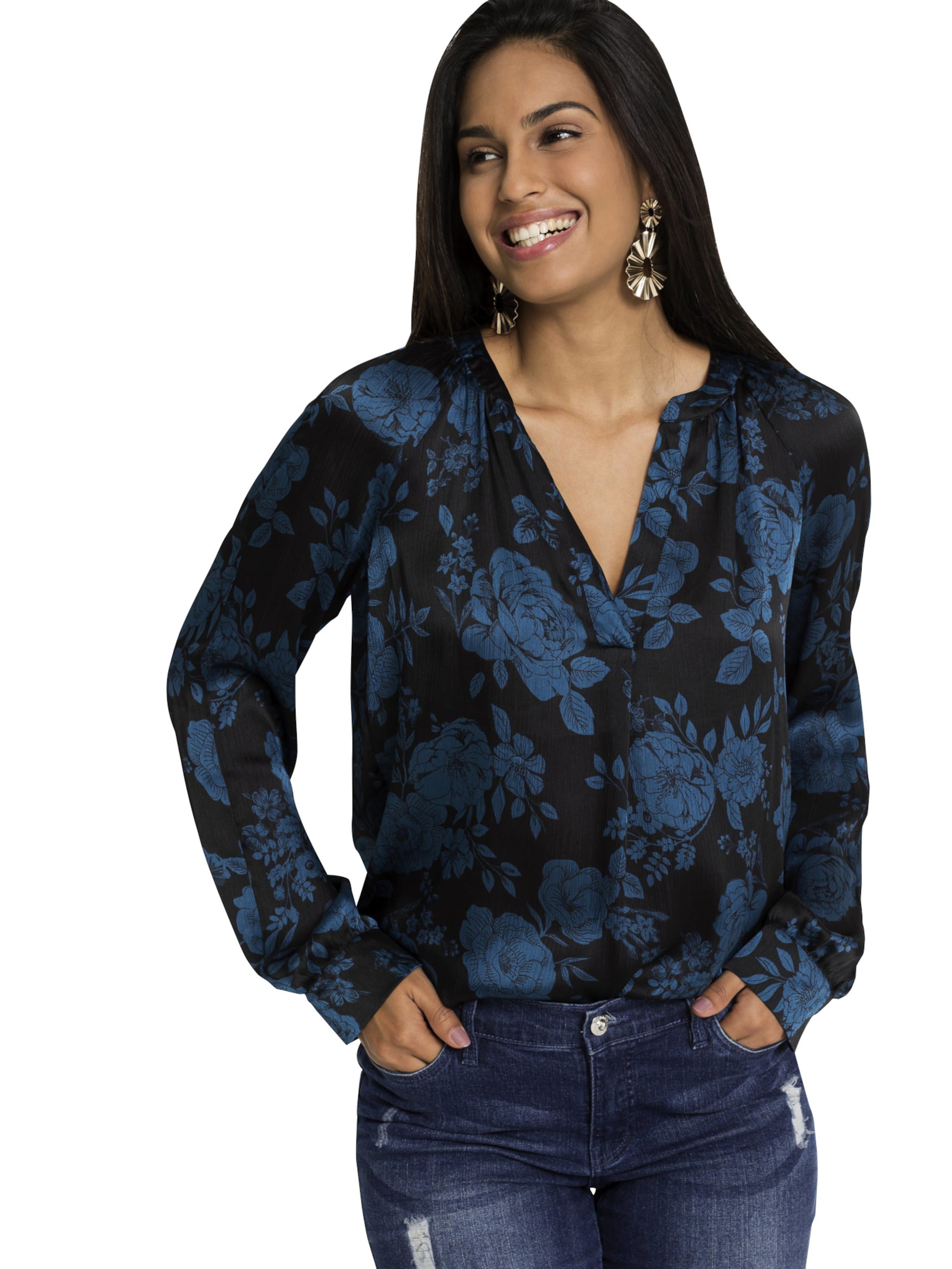 Camicia da donna di bonprix in nero: frontale