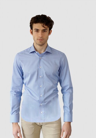 Black Label Shirt Regular Fit Trachtenhemd 'TRAVEL' in Blau: predná strana