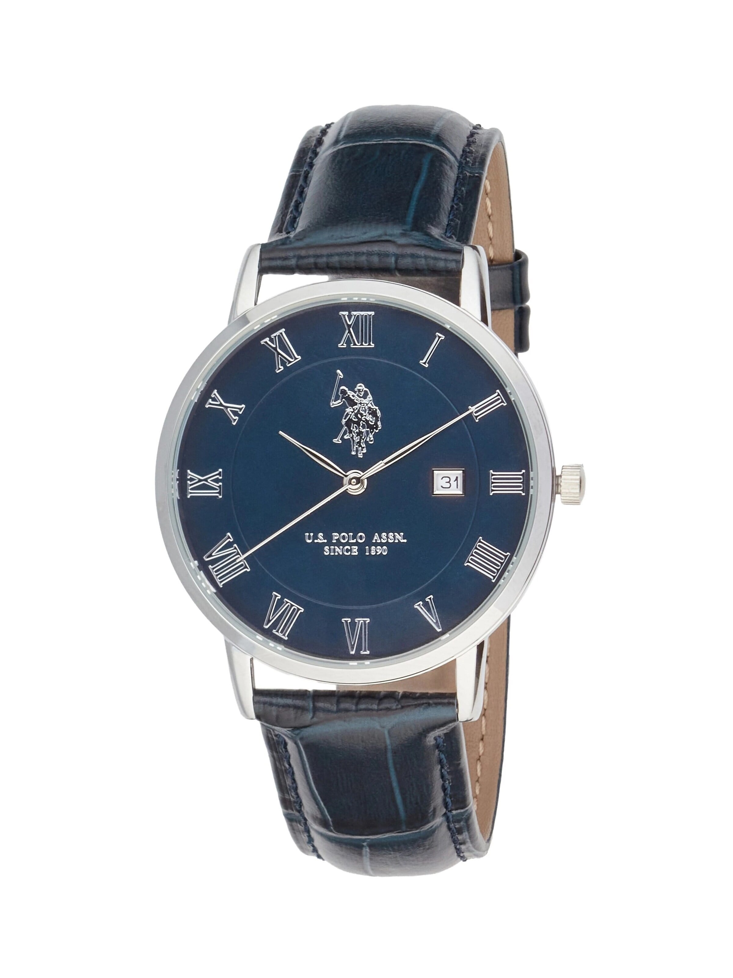 U.S. POLO ASSN. Analoguhr 'Daniel'‌‌‌‌‌‌‌‌ in Blau: Vorderseite