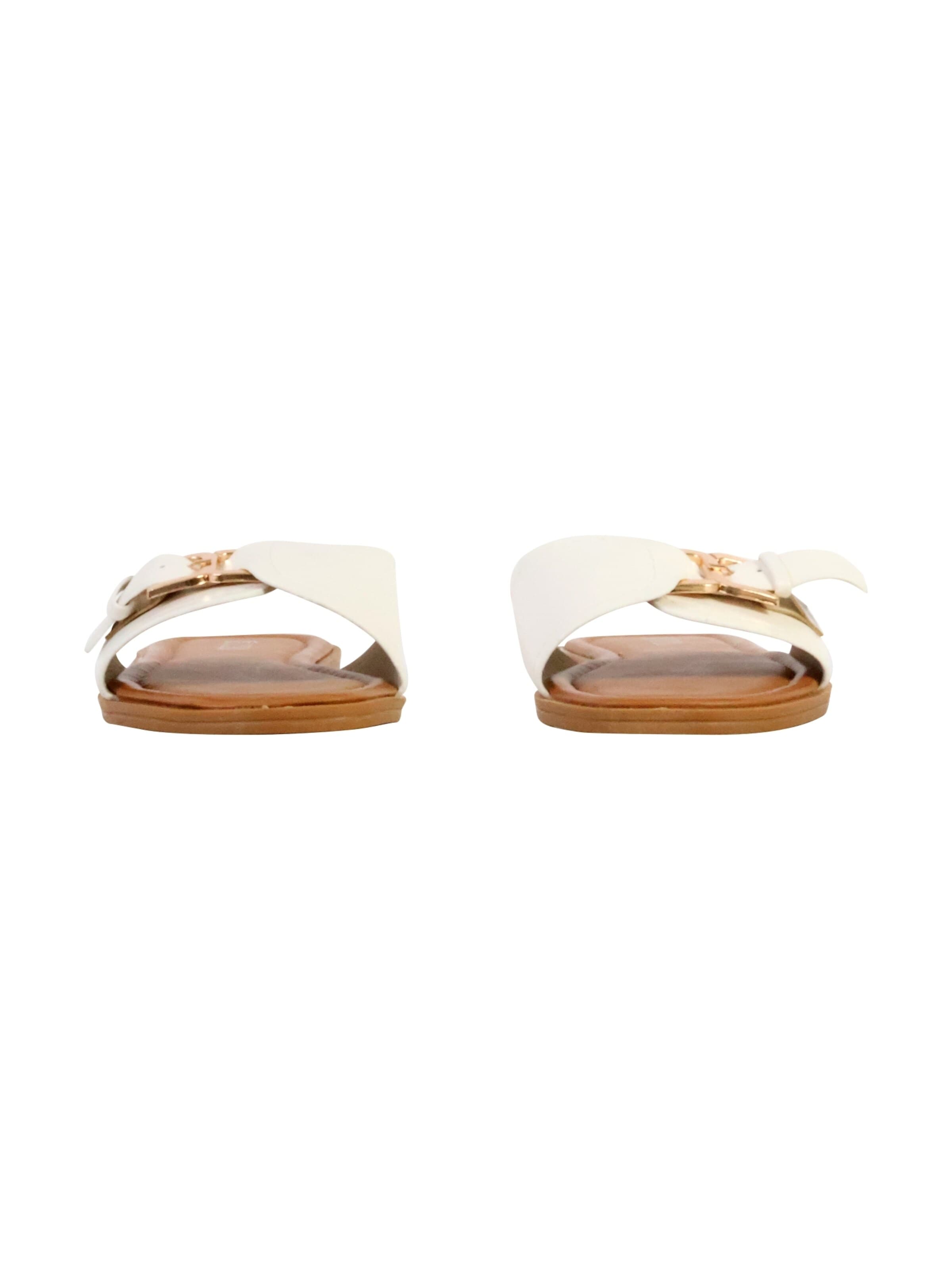 Joia - Sandalias 'Flache Sandalen zum Hineinschlüpfen' en blanco