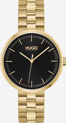 HUGO Analog Watch in Gold: front