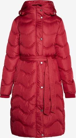 faina Wintermantel in Rood: voorkant