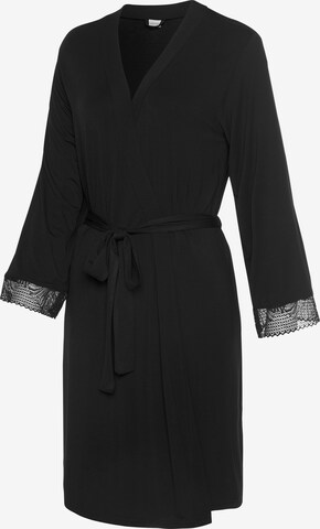 LASCANA Dressing Gown in Black