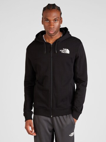 THE NORTH FACE Zip-Up Hoodie in Black: front