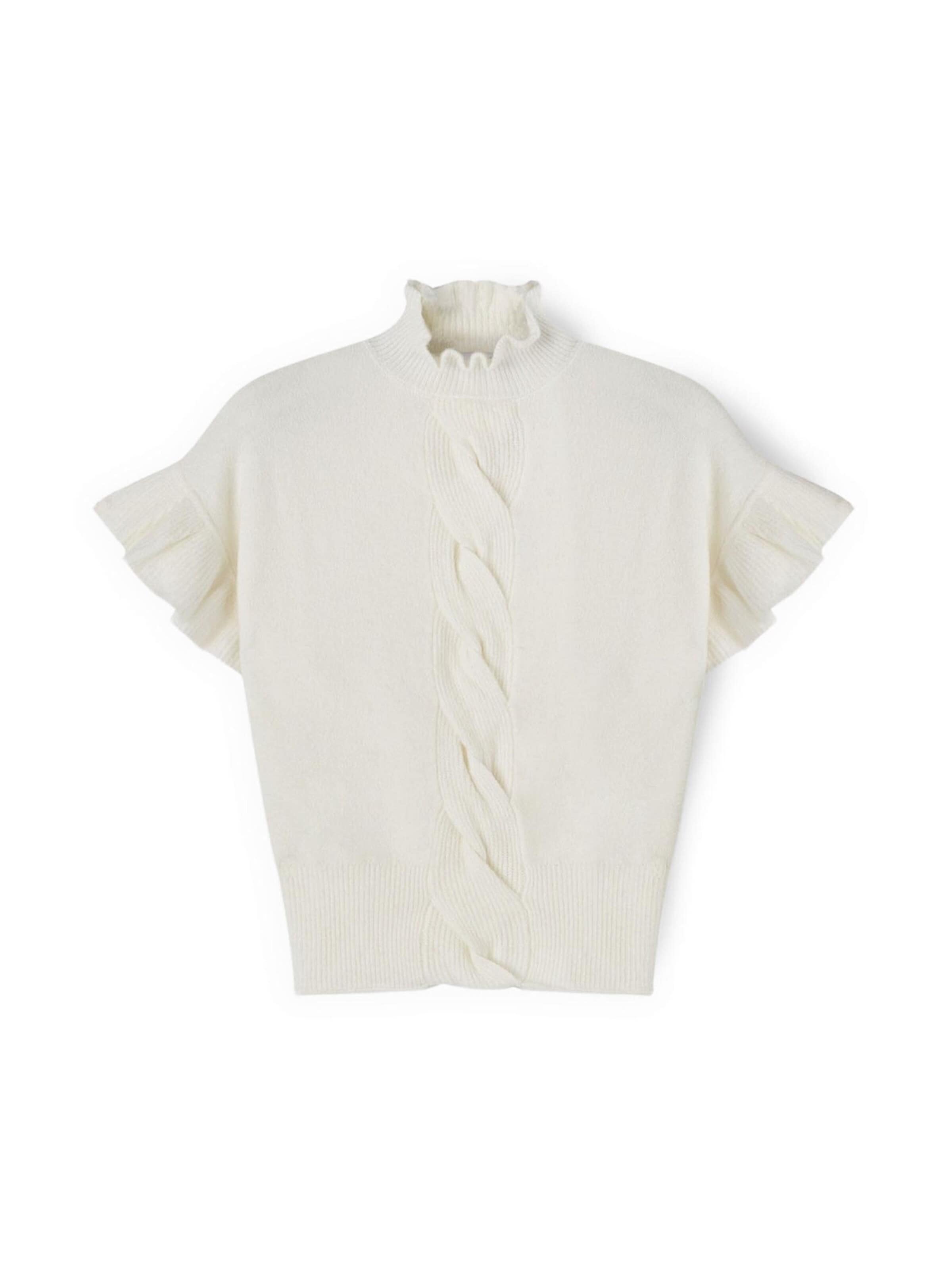 Pull-over MOTIVI en blanc : devant