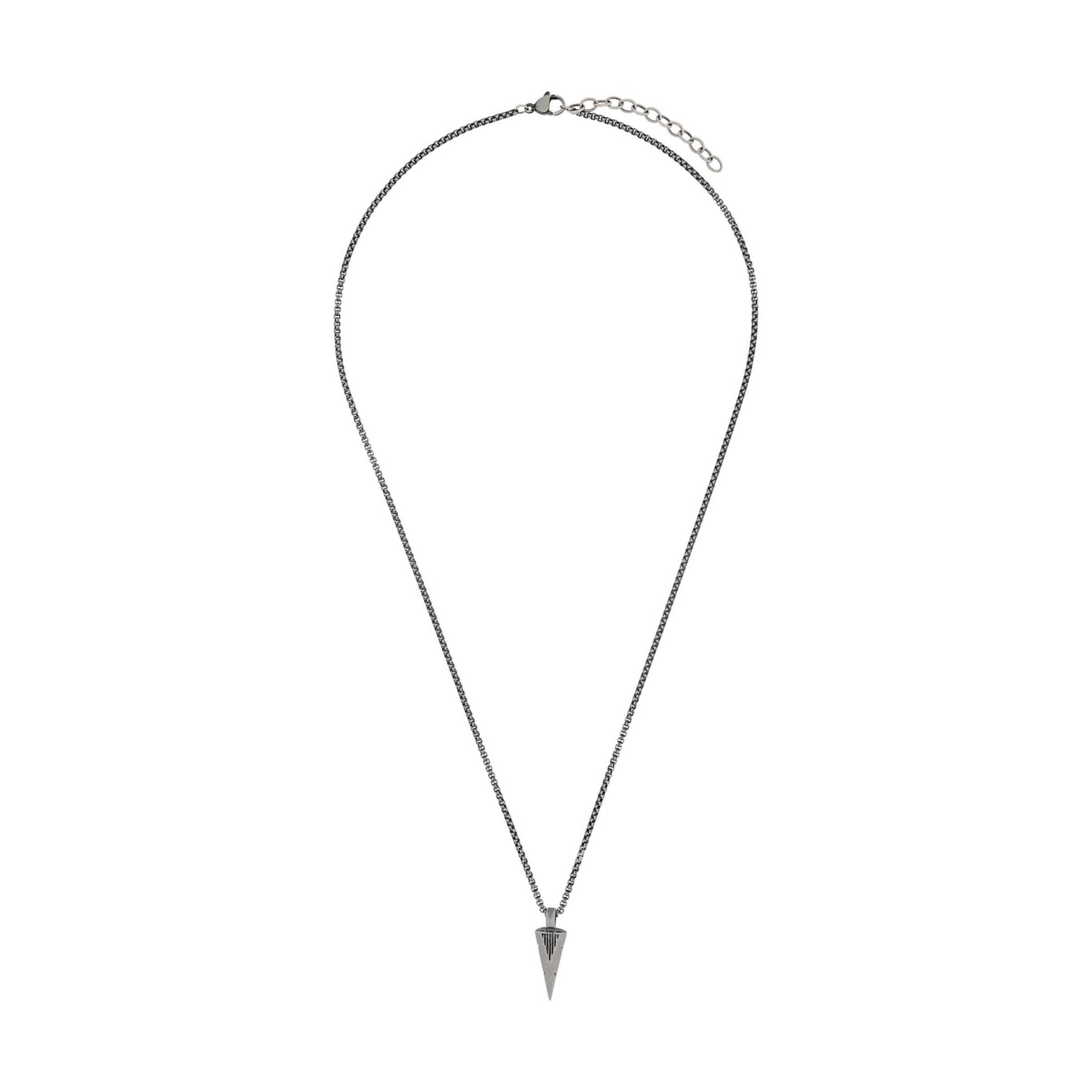 AMOR Necklace in Grey: front