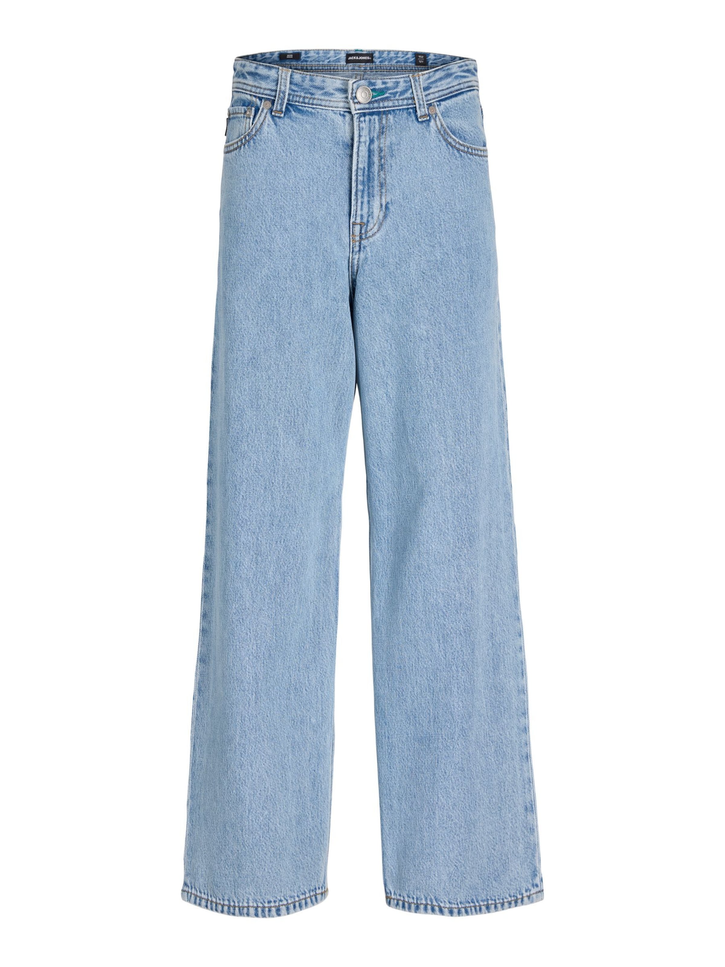 Wide Leg Jean 'JJIDAVE JJJAX' Jack & Jones Junior en bleu : devant
