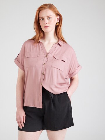 Vero Moda Curve Blouse 'VMCBUMPY' in Pink: front