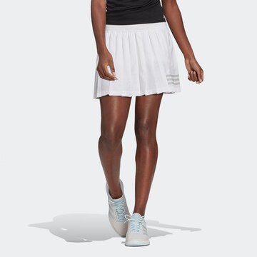 ADIDAS SPORTSWEAR Bralette Sports skirt 'Club Pleated' in White: front