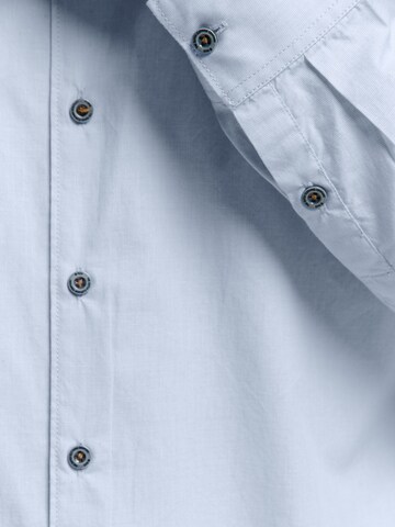 No Excess Slim Fit Hemd in Blau