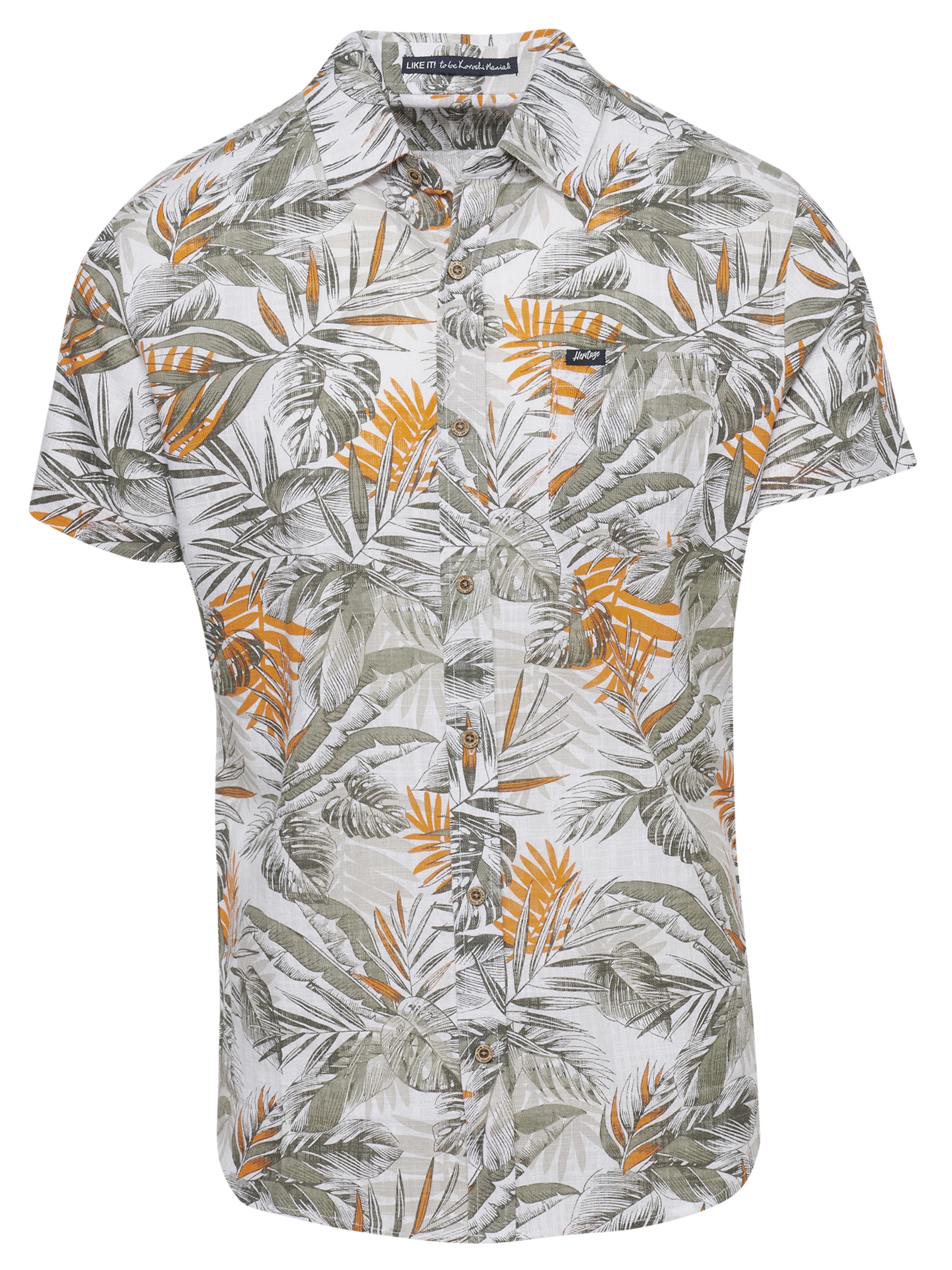 Coupe regular Chemise KOROSHI en vert : devant