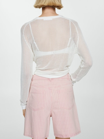 MANGO Wide Leg Shorts 'Marina' in Pink