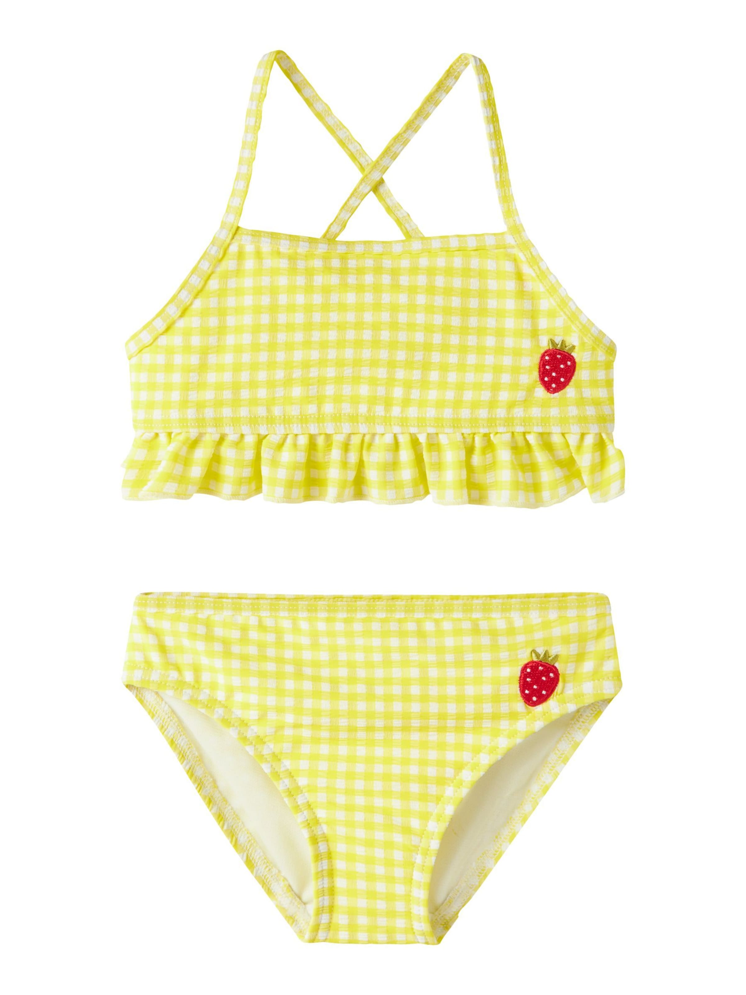 NAME IT Bralette Bikini 'NMFZammer' in Yellow: front