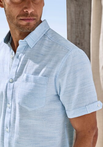 H.I.S Regular Fit Businesshemd in Blau