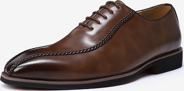 ALLTHEMEN Lace-Up Shoes 'Morgenlicht' in Brown: front