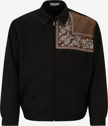 RETROAREA Between-Season Jacket 'Harrington' in Brown: front