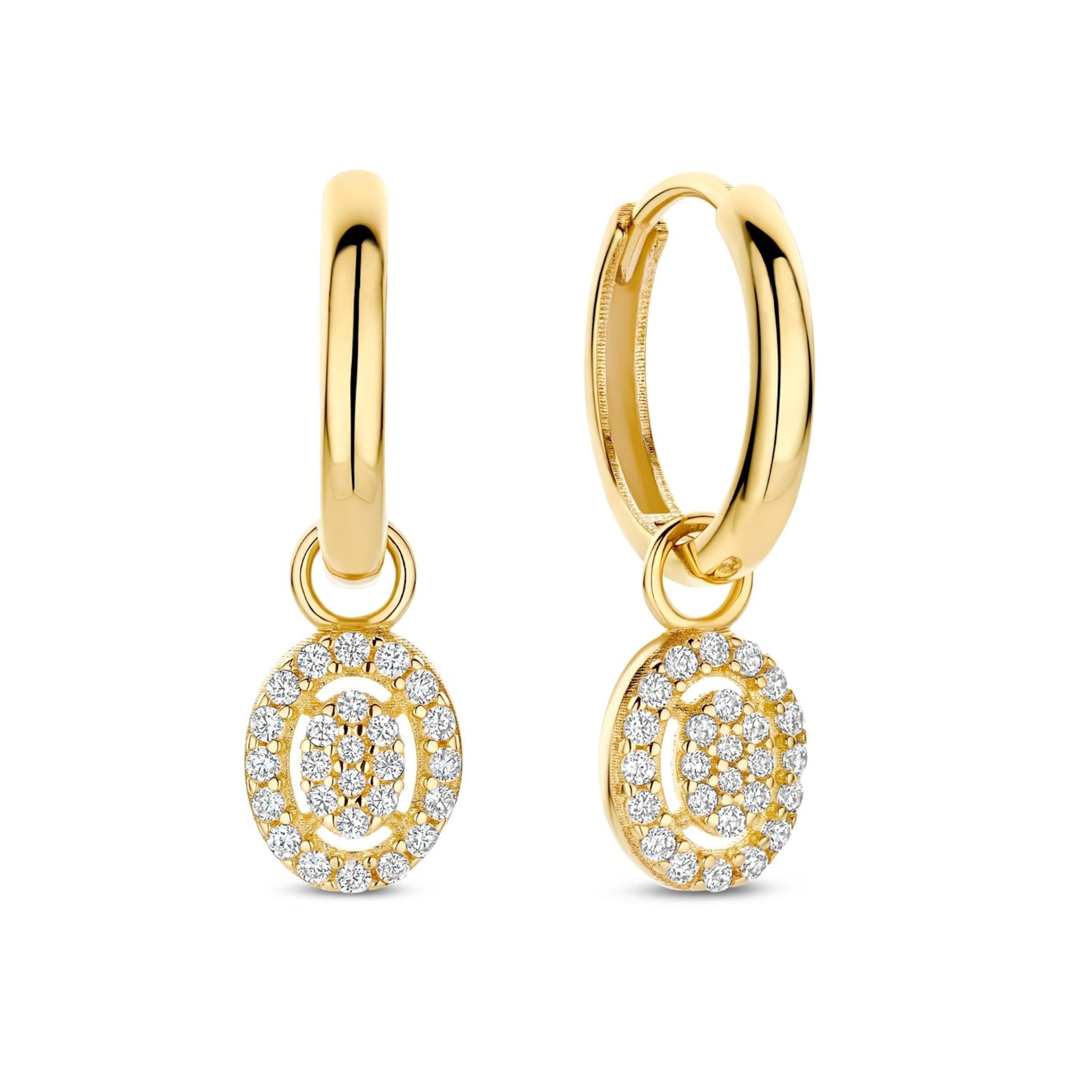 Boucles d'oreilles Isabel Bernard en or : devant