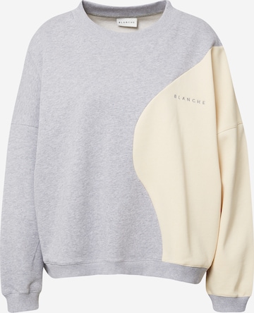 Blanche - Sweatshirt 'Yin Yang' em cinzento: frente