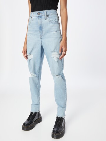 LEVI'S ® Tapered Jeans 'High Waisted Mom Jean' in Blauw: voorkant