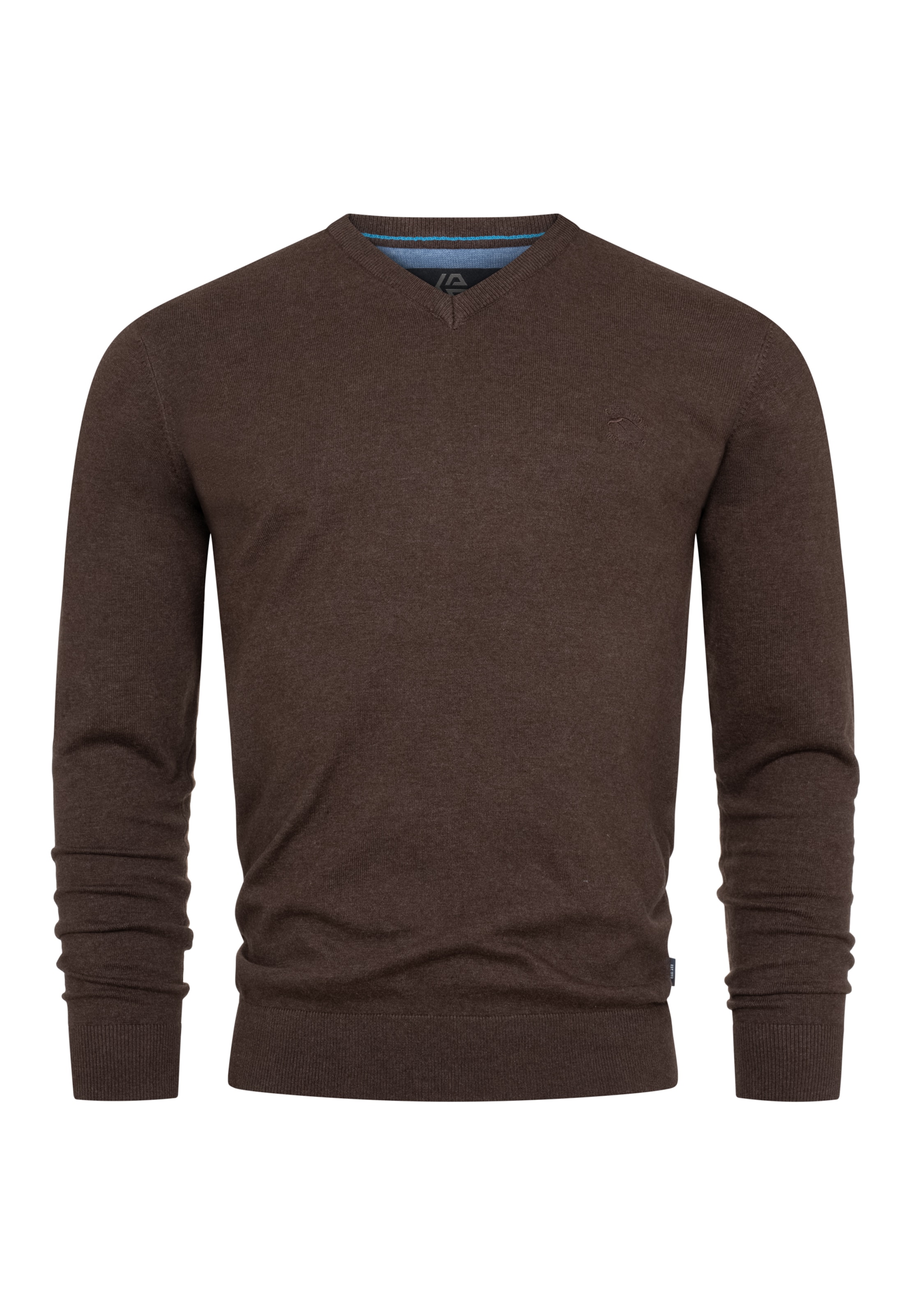 INDICODE JEANS Sweater 'Tikks' in Brown: front