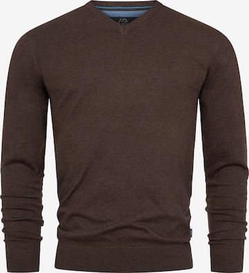 INDICODE JEANS Pullover 'Tikks' in Braun: Vorderseite