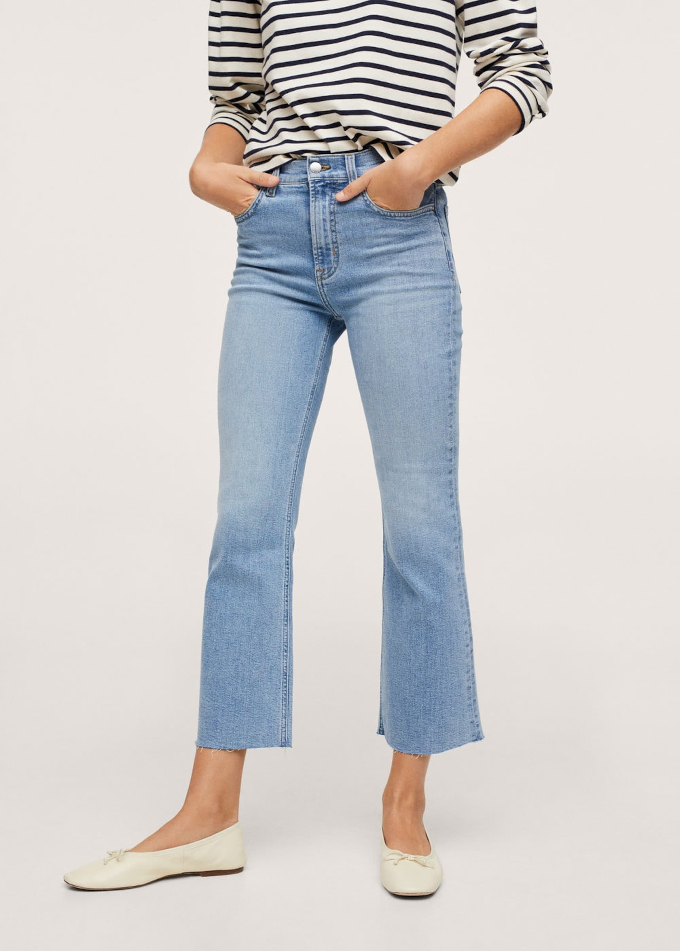 MANGO High Rise Jeans aus Baumwolle Modell 'Mia' in Blau / Türkis online  kaufen (1355579) | Peek \u0026 Cloppenburg
