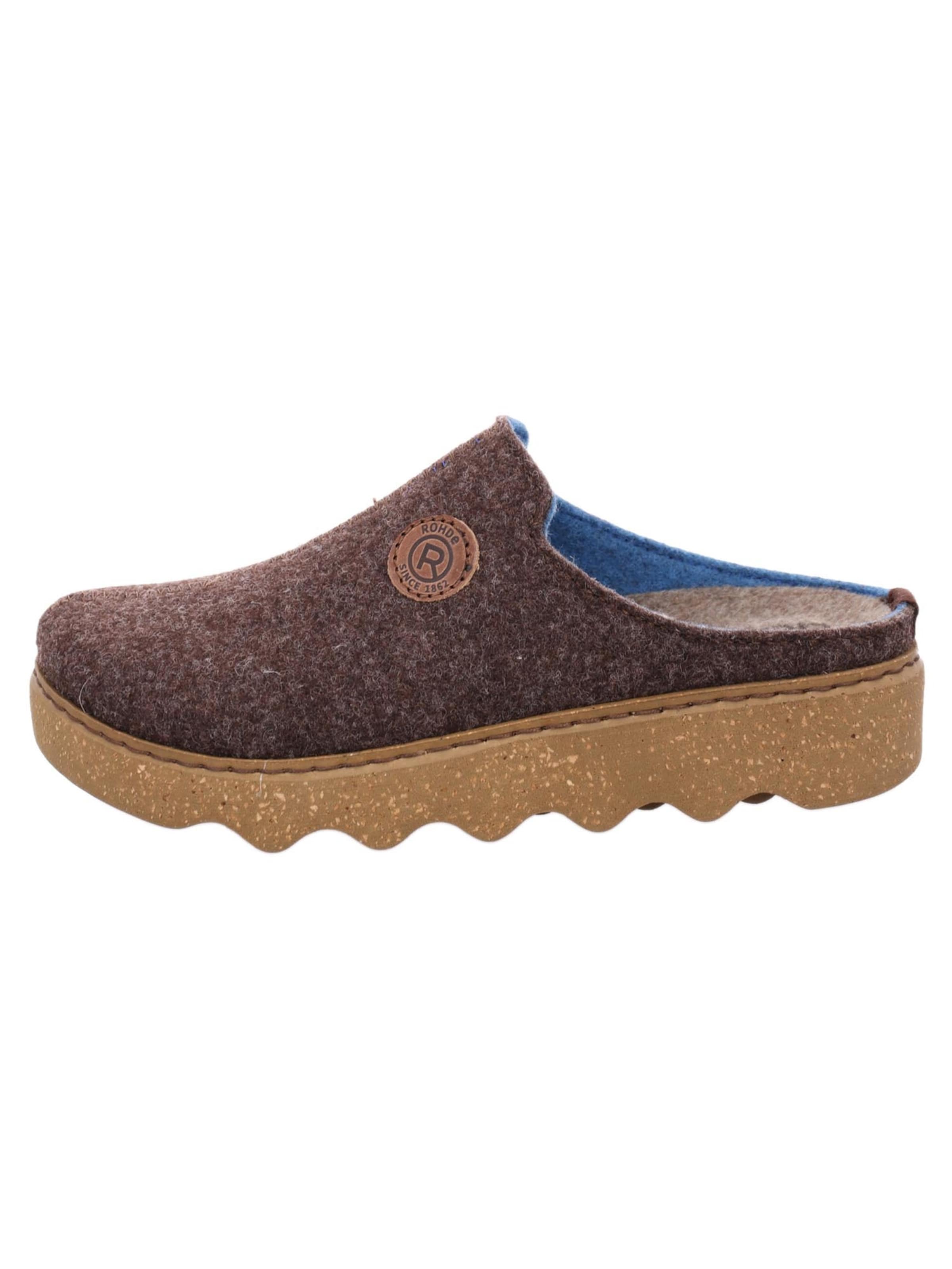 ROHDE Clogs 'Foggia-D' in Bruin: voorkant