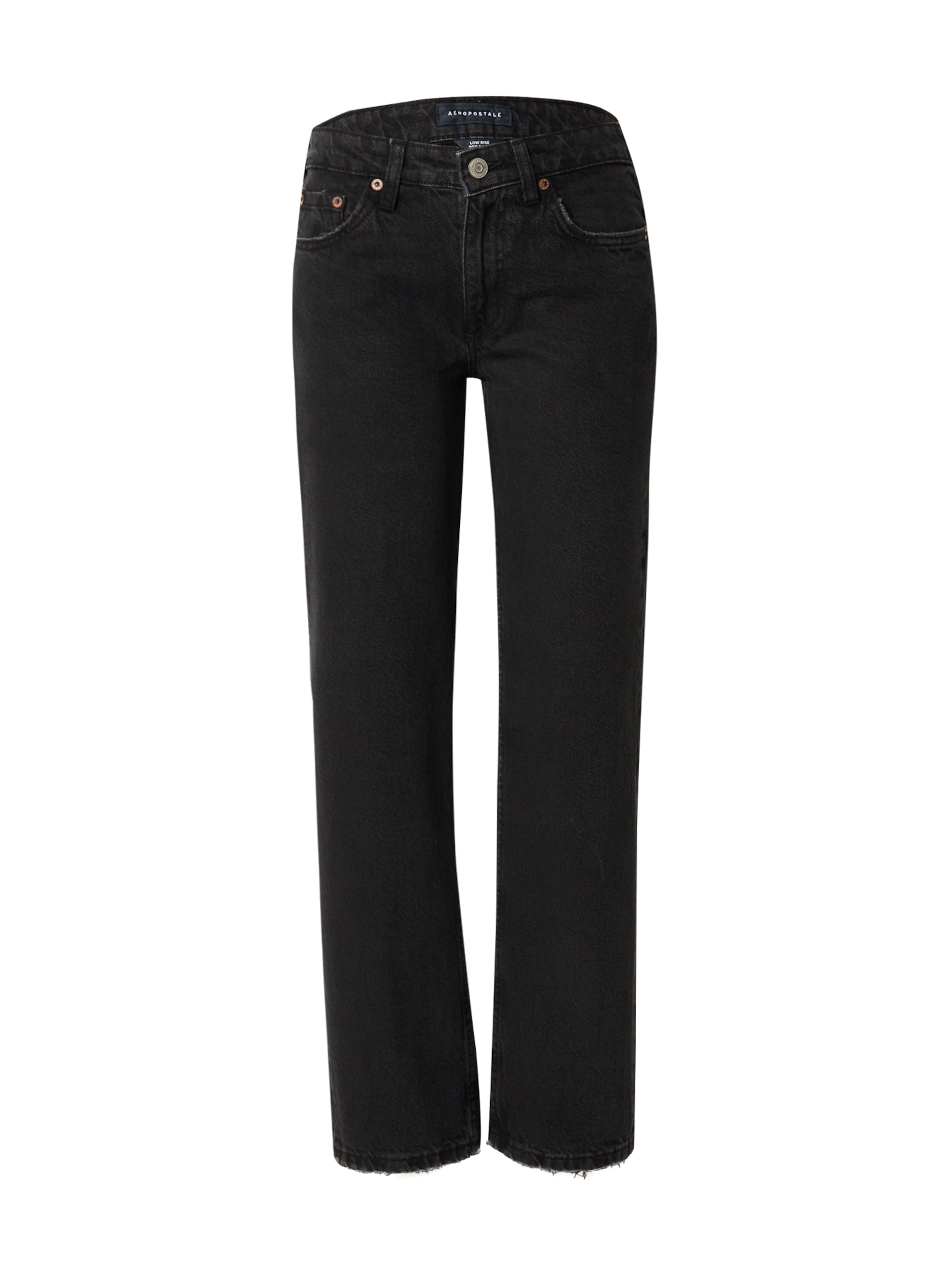 juoda AÉROPOSTALE Standartinis Džinsai 'SKATER': priekis